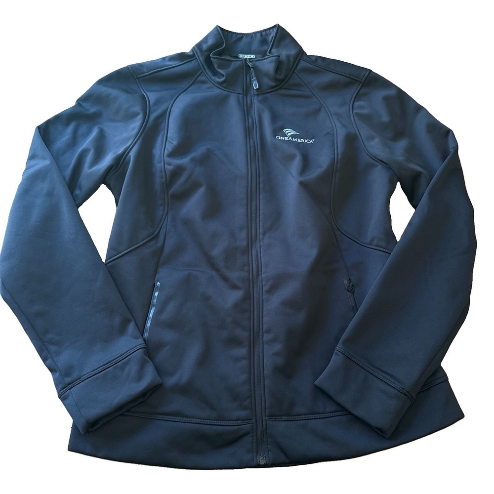 Ogio Endurance Jacket Womens Size Medium Black Full Zip COMPANY EMBROIDERED